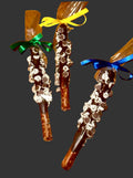 Decorated Pretzel Rod in Cello Bag with Bow