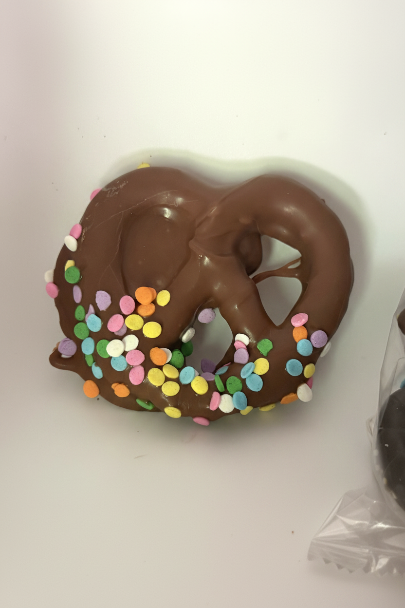 Assorted Six Pack Chocolate Covered Pretzels w/ Sprinkles
