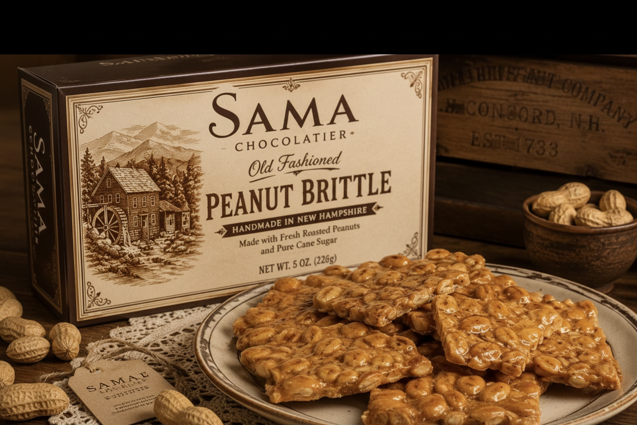Sama Chocolatier Peanut Brittle Box Large Text